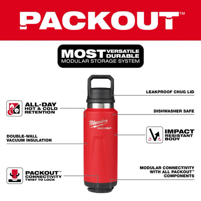 Milwaukee Packout 36OZ Insulated Bottle CL - Red