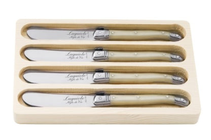 Laguiole Premium Collection Butter Knives Set of 4 - Pearl