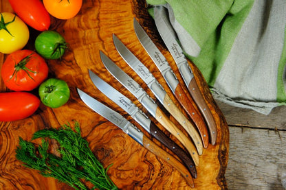 Laguiole Luxury Line Steak Knives Set of 6 - Mixed  Woods