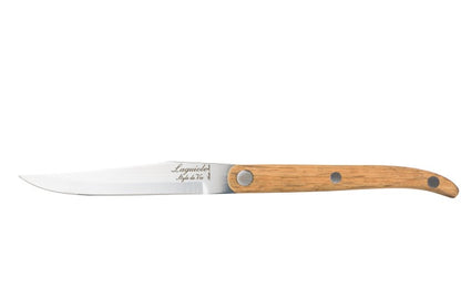 Laguiole Innovation Collection Steak Knives - Set of 6 - Oak Wood