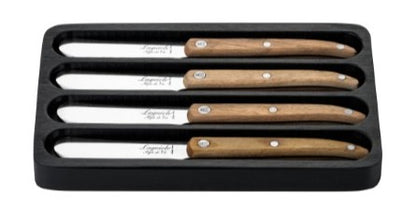 Laguiole Innovation Collection - Butter Knives Set of 4 - Oak Wood