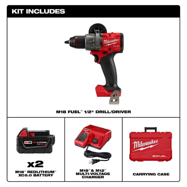 Milwaukee Electric Tool M18 Fuel 1/2" Drill Driver Kit