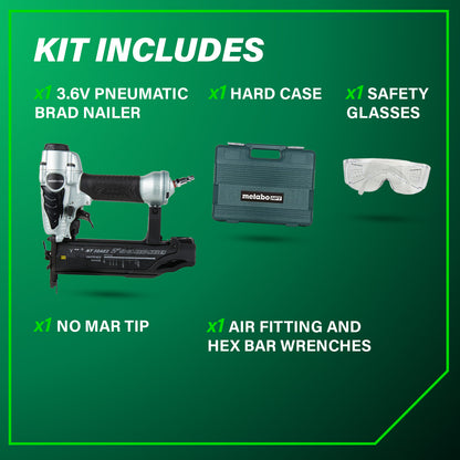 Metabo 5/8" to 2" HPT 18 Gauge Pneumatic -  Brad Nailer