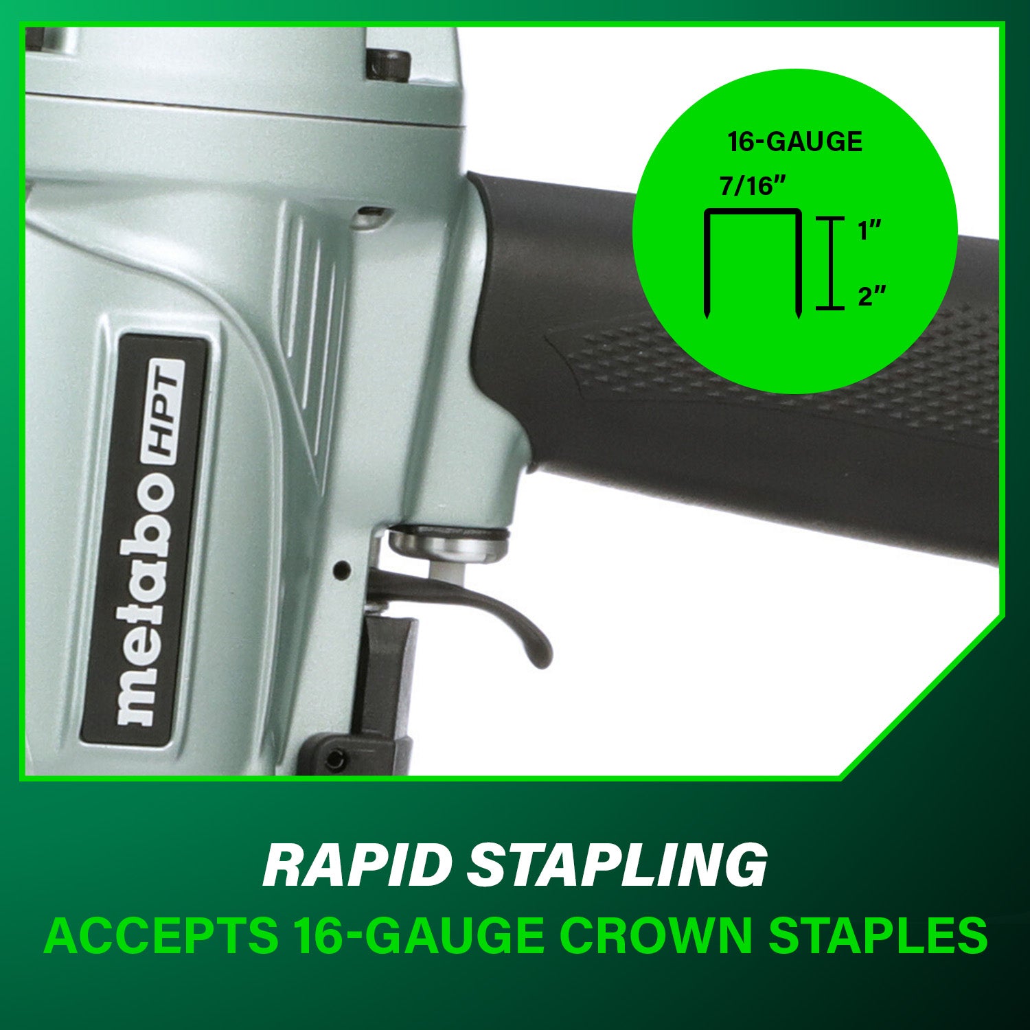Metabo N5008AC2 7/16" HPT Standard Crown Stapler