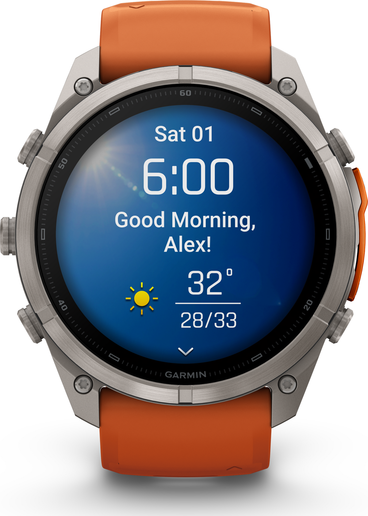 Garmin Fenix 9 Pro 51mm Titanium - Autumn Orange