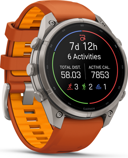 Garmin Fenix 9 Pro 47mm Titanium - Autumn Orange