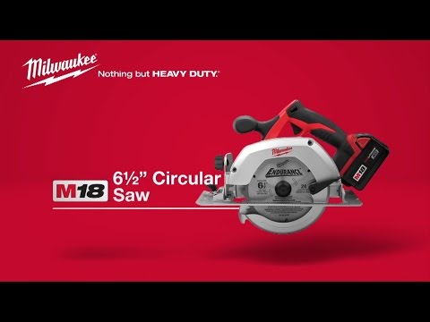 Milwaukee M18 18V 6-1/2" Lithium Ion Cordless Circular Saw with Magnesium Guards & 24 Tooth Carbide Wood Cutting Blade