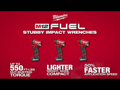 Milwaukee M12 1/2" Fuel Stubby Impact Wrench - Tool Only